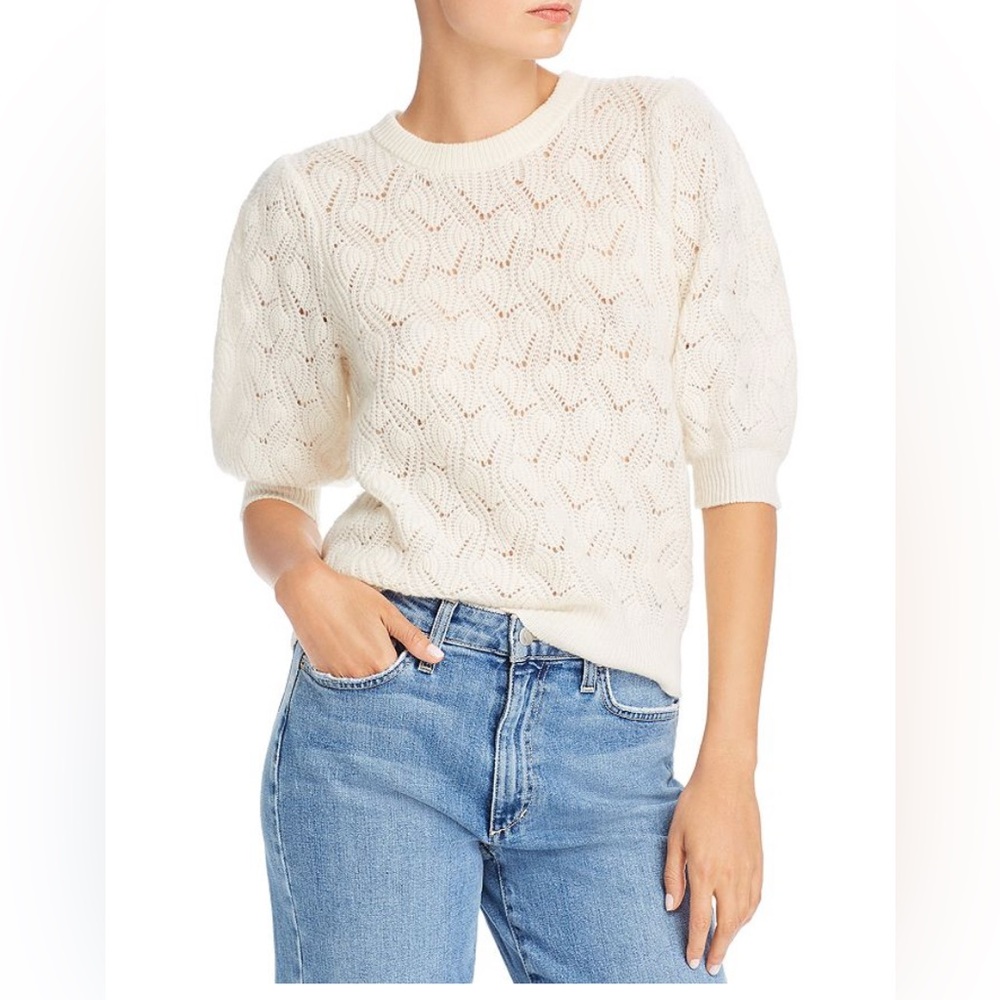 Joie Women’s Pullover Sweater XS – Wool Cashmere Blend – Light Color Open Stitch